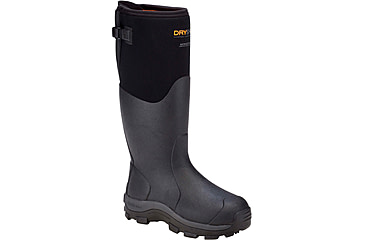 Image of Dryshod Haymaker Gusset Hard-Working Farm Boot - Mens, Black/Orange, 11, HAYG-MH-BK-011
