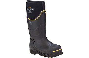 Image of Dryshod Steel-Toe Max Hi Protective Work Boot - Mens, Black/Yellow, 10, STM-UH-BK-010