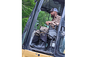 Image of Dryshod Steel-Toe Max Hi Protective Work Boot - Mens, Black/Yellow, 10, STM-UH-BK-010