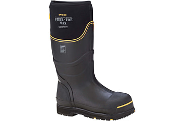 Image of Dryshod Steel-Toe Max Hi Protective Work Boot - Mens, Black/Yellow, 10, STM-UH-BK-010
