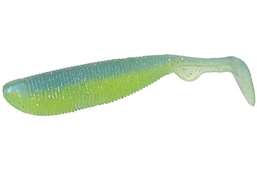 Image of Duckett Fishing 3.0 Subtle Tail Soft Bait, 3in, Chartreuse Blue Back, MXST3.0 CB