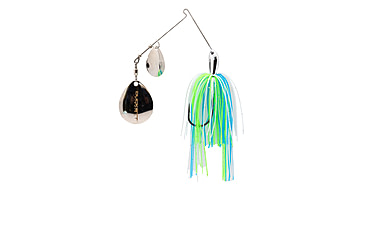 Image of Duckett Fishing BD Double Colorado Spinnerbaits, 3/4oz, White Green Blue, BDSBDC3/4 WGB