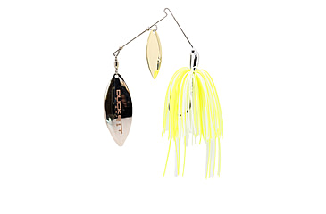 Image of Duckett Fishing BD Double Willow Spinnerbait, 3/8oz, White Chartreuse, BDSBDW3/8 WC