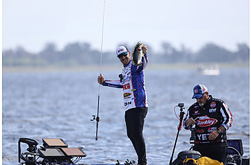 Image of Duckett Fishing Jacob Wheeler Signature Series 2.0 Fast Casting Rod, Medium Heavy, White/Blue, 7 ft 2 in, DFJWT72MH-C