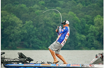 Image of Duckett Fishing Jacob Wheeler Signature Series 2.0 Fast Casting Rod, Medium Heavy, White/Blue, 7 ft 2 in, DFJWT72MH-C