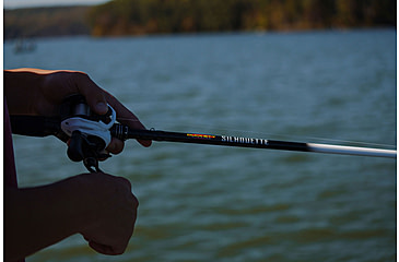 Image of Duckett Fishing Silhouette Fast Spinning, Medium Heavy, White/Black, 7 ft, DFSI70MH-S