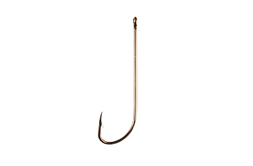 Image of Eagle Claw 2x Long Shank Hook,Offset,Ringed Eye,Forged,Bronze,A-Pack Hooks 072A-8