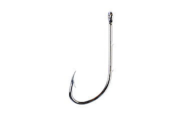 Image of Eagle Claw Baitholder Hook,Offset,Ringed Eye,2 Slices,Forged,Nickel,A-Pack Hooks 189A-2/0