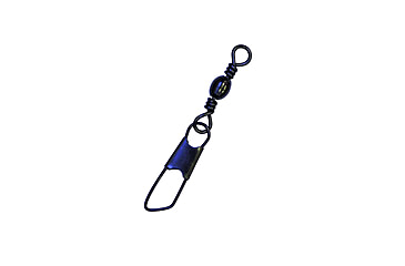 Image of Eagle Claw Barrel Swivel w/Safety Snap,Resealable,Black,Size 1 01042-001