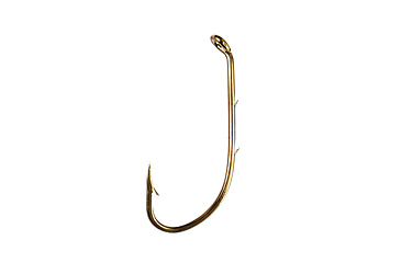 Image of Eagle Claw Baitholder Hook,Offset,Claw Point,Down Eye,2 Slices,Forged,Bronze,A-Pack Hooks 181A-4