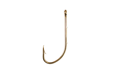 Image of Eagle Claw Baitholder Hook,Offset,Ringed Eye,2 Slices,Forged,Bronze,A-Pack Hooks 186A-10