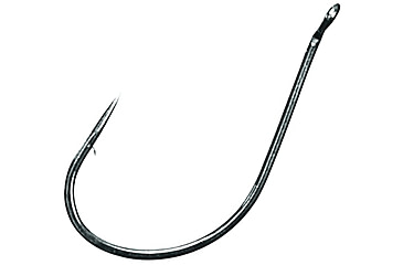 Image of Eagle Claw Lazer Sharp Needle Point Drop Shot Hook, Platinum Black, Size 1/0, 10 per Pack, L6PGH-1/0
