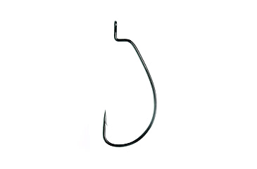 Image of Eagle Claw Lazer Sharp Value Series Extra Wide Gap Worm Hook, Platinum Black, Size 2/0, 15 per Pack, LPA092GH-2/0
