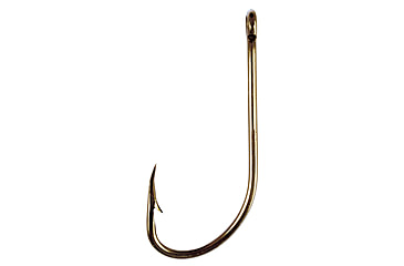 Image of Eagle Claw Plain Shank Hook, Offset, Claw Point, Ringed Eye, Bronze, 100-Box Hooks, 084-4