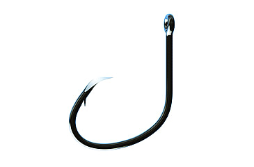 Image of Eagle Claw Trokar Lancet Circle Offset Hook, Platinum Black, Size 7/0, 50 per Pack, TK3-XL-7/0