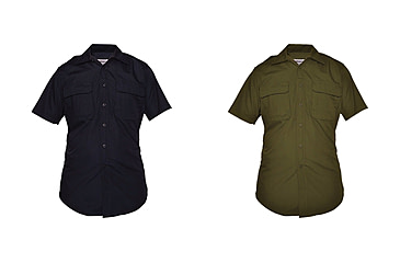 Image of Elbeco Adu Ripstop Shirt - Short Sleeve, Midnight Navy, OD Green