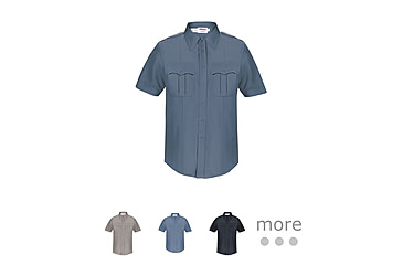 Image of Elbeco DutyMaxx Short Sleeve Poly/Rayon Stretch Shirt - Mens, French Blue, Gray, Medium Blue, Navy, Silver Tan, White