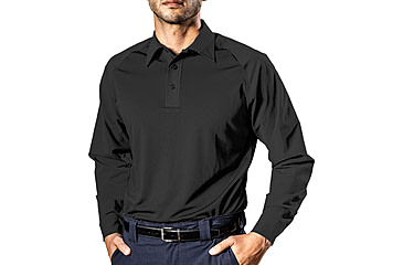 Image of Elbeco UFX Persist Long Sleeve Collared Patrol Shirt, Regular, Black, Large, SM4006BL+L
