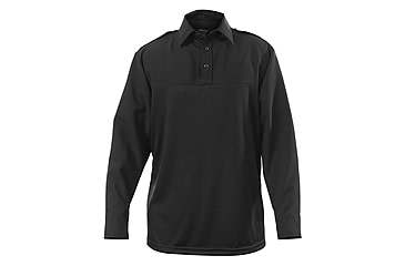 Image of Elbeco Mens Black, Uv1 Undervest Long Sleeve Shirt - UVS117-15.5-35