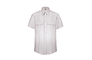 Image of Elbeco TexTrop2 Zippered Short Sleeve Polyester Shirt - Mens, 16.5 in, White, Z3310N-16.5