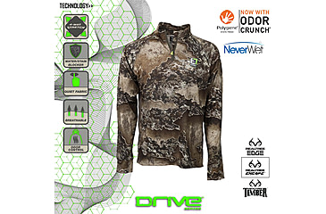 Image of Element Outdoors Drive Series Quarter Zip Shirt - Men's, Medium, Excape, DS-QZ-M-EX