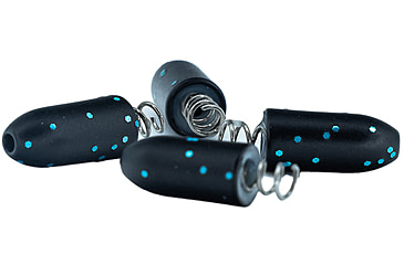 Image of Epic Baits Tungsten Round Drop Shot, 4 per Pack, Black/Blue, 3/16 oz, 3-16ozscrewblk-bl