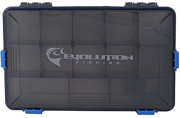 Image of Evolution Outdoor 3600 4-Latch Waterproof Tackle Tray, Blue, 31024-EV