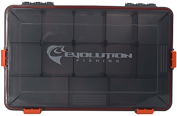 Image of Evolution Outdoor 3600 4-Latch Waterproof Tackle Tray, Orange, 31023-EV