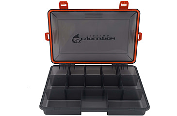 Image of Evolution Outdoor 3600 4-Latch Waterproof Tackle Tray, Orange, 31023-EV