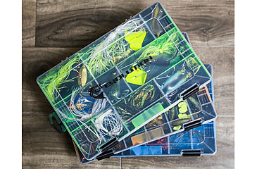 Image of Evolution Outdoor 3700 Fishing Drift Series Colored Tackle Tray, Green/Black, 3700, 37000-EV