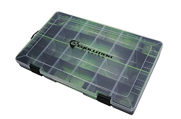 Image of Evolution Outdoor 3700 Fishing Drift Series Colored Tackle Tray, Green/Black, 3700, 37000-EV