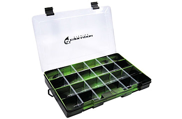 Image of Evolution Outdoor 3700 Fishing Drift Series Colored Tackle Tray, Green/Black, 3700, 37000-EV