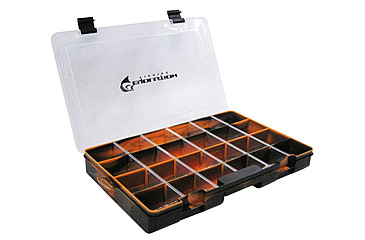 Image of Evolution Outdoor 3700 Fishing Drift Series Colored Tackle Tray, Orange/Black, 3700, 37001-EV