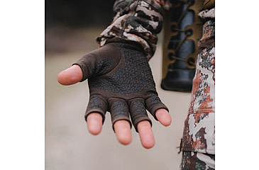 Image of First Lite Rugged Wool Half Finger Gloves