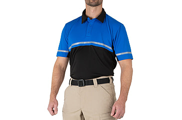 Image of First Tactical Bike Patrol Short Sleeve Polo - Mens, Hi-Vis Yellow, Large/Regular, 112516-730-L