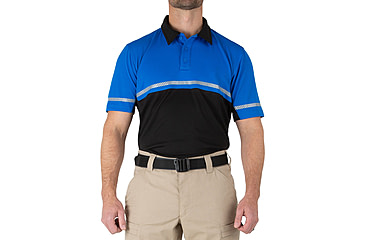 Image of First Tactical Bike Patrol Short Sleeve Polo - Mens, Hi-Vis Yellow, Large/Regular, 112516-730-L