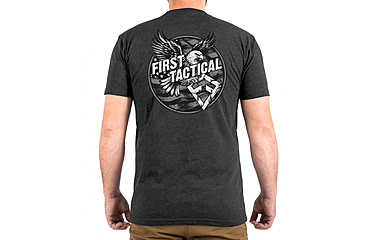 Image of First Tactical Circle Eagle Graphic T-Shirt - Mens, Charcoal Grey, Large, 112556-417-L