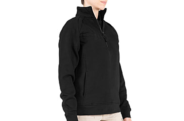 Image of First Tactical Cotton Job Shirt 1/4 Zip - Womens, Black, Large, R, 128507-019-L-R
