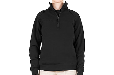 Image of First Tactical Cotton Job Shirt 1/4 Zip - Womens, Black, Large, R, 128507-019-L-R