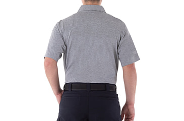 Image of First Tactical Cotton Short Sleeve Polo - Mens, Heather Grey, 2XL, 112508-016-XXL