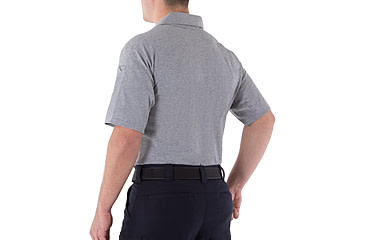 Image of First Tactical Cotton Short Sleeve Polo - Mens, Heather Grey, 2XL, 112508-016-XXL