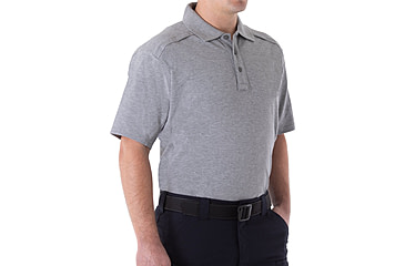 Image of First Tactical Cotton Short Sleeve Polo - Mens, Heather Grey, 2XL, 112508-016-XXL