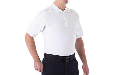 Image of First Tactical Cotton Short Sleeve Polo - Mens, White, Small, 112508-010-S