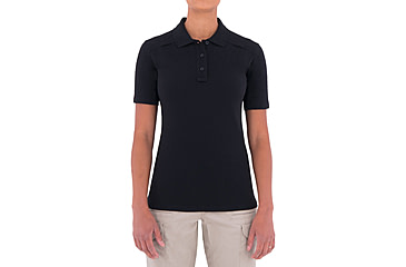 Image of First Tactical Cotton Short Sleeve Polo With Pen Pocket - Womens, Black, Large, 122508-019-L