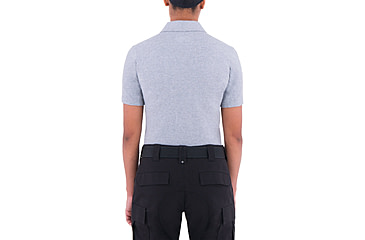 Image of First Tactical Cotton Short Sleeve Polo With Pen Pocket - Womens, Heather Grey, 2XL, 122508-016-XXL