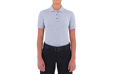 Image of First Tactical Cotton Short Sleeve Polo With Pen Pocket - Womens, Heather Grey, 2XL, 122508-016-XXL