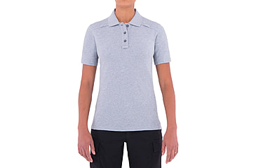 Image of First Tactical Cotton Short Sleeve Polo With Pen Pocket - Womens, Heather Grey, 2XL, 122508-016-XXL