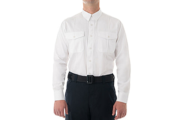 Image of First Tactical Cotton Station Long Sleeve Shirt - Mens, White, Short/Large, 111009-010-L-S