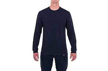 Image of First Tactical Mens Tactix Cotton L/S Tee, Midnight Navy, Small 111505-729-S