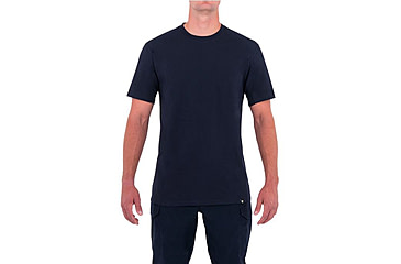 Image of First Tactical Mens Tactix Cotton S/S Tee, Midnight Navy, Small 112501-729-S